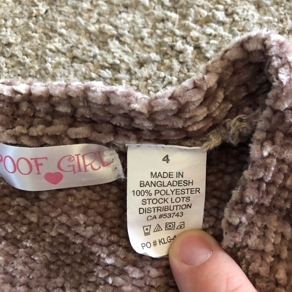 Poof Girl chunky knit open front cardigan in size 4 - Picture 2 of 3